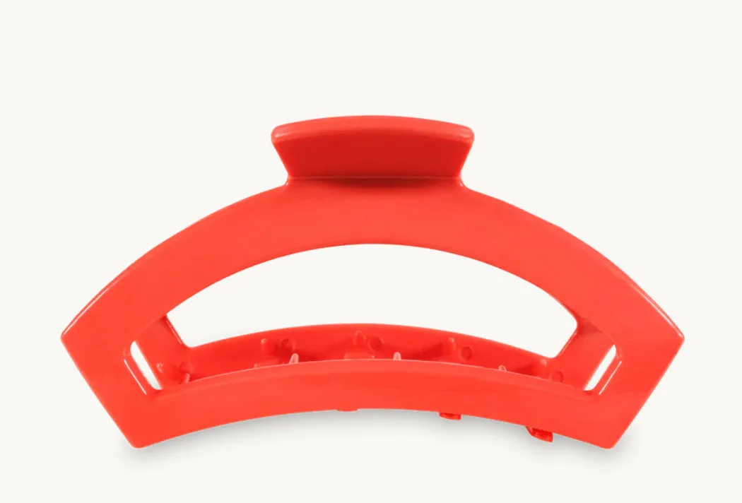 Open Hair Clip-Coral : Medium