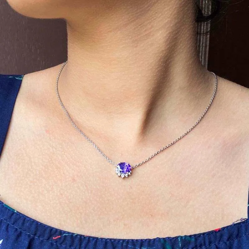 Oval Amethyst Queen's Necklace