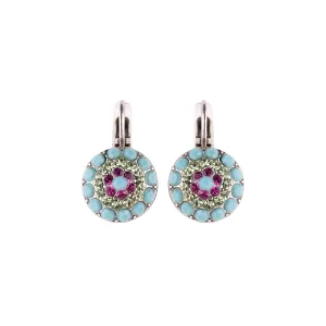 Pavé Leverback Earrings in "Festival" - Antique Silver
