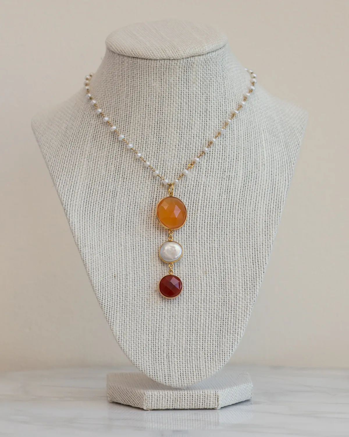 Pearl Lotus Necklace