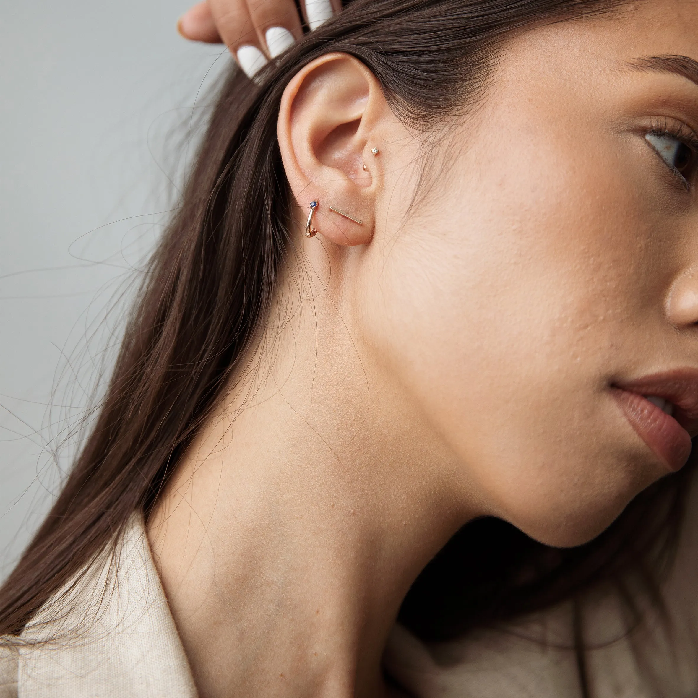 Petite dreamer sleeper Earring (single) - 14K/ 18K Gold