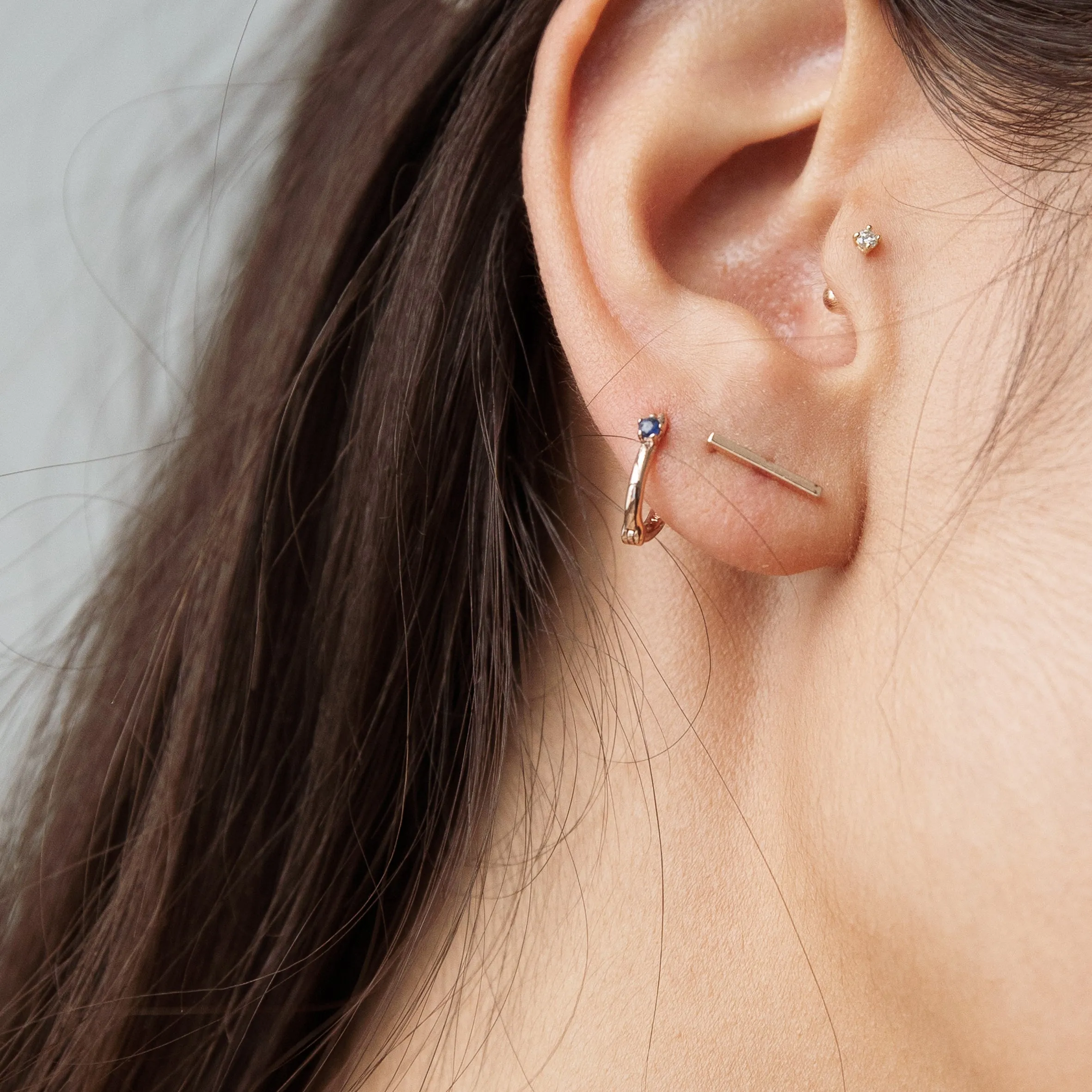 Petite dreamer sleeper Earring (single) - 14K/ 18K Gold