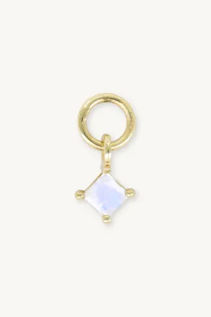 Petite Moonstone Gold Charm