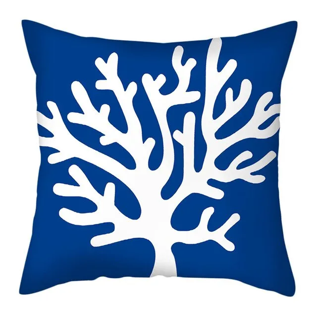Pillow case: Navy Blue Marine Life