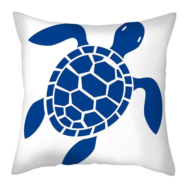 Pillow case: Navy Blue Marine Life