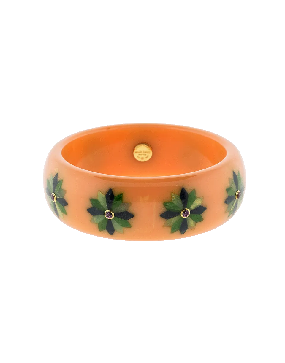 Pink Green And Blue Bakelite Bangle