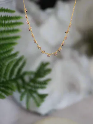 Pom Jewelry Amethyst & Tanzanite Necklace In Gold Fill- PNAT7