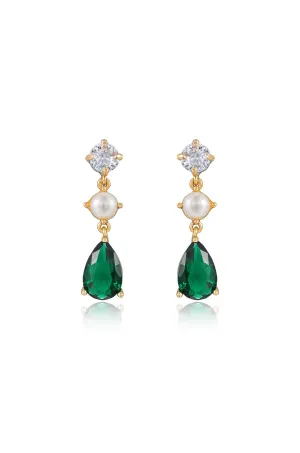 Private Soiree Emerald Dangle Earrings