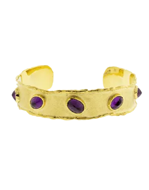 Purple Garnet Cuff Bracelet