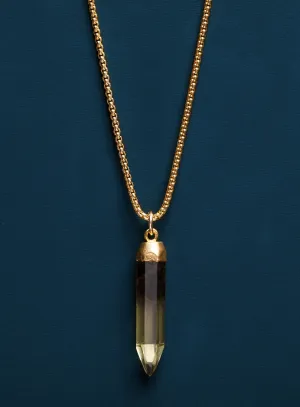 Quartz Necklace Smokey and Lemon Quartz
