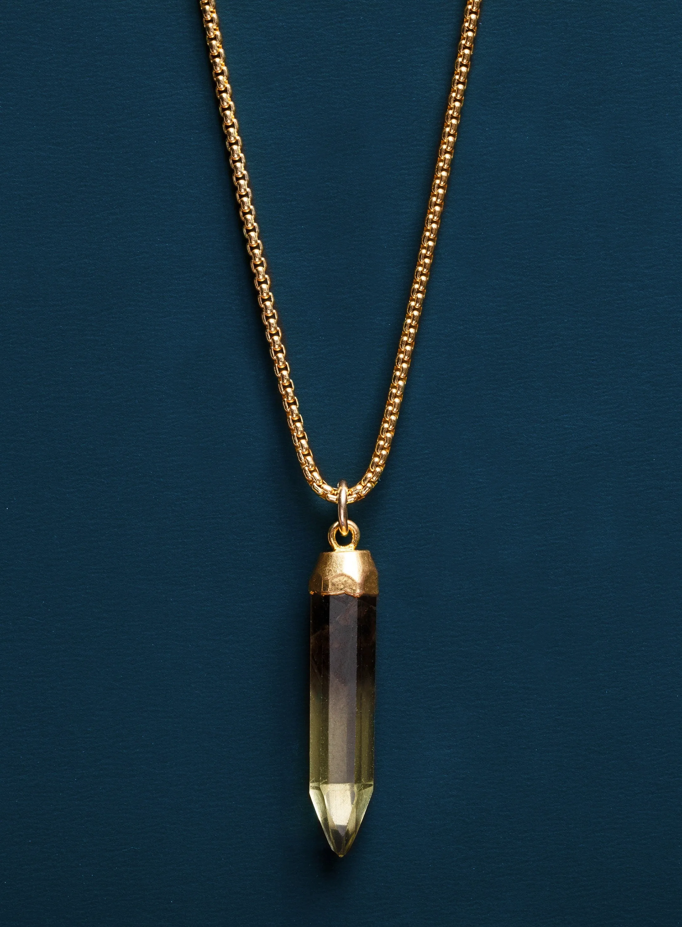 Quartz Necklace Smokey and Lemon Quartz