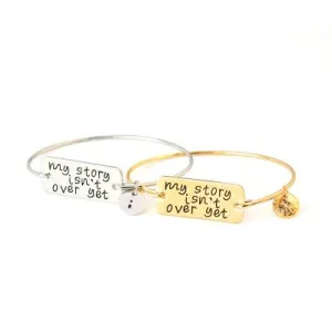 "My Story Isn't Over Yet" Bangle Bracelet For Women's Fashion Wedding Engagement Bracelet Jewelry Accessory For Gifts