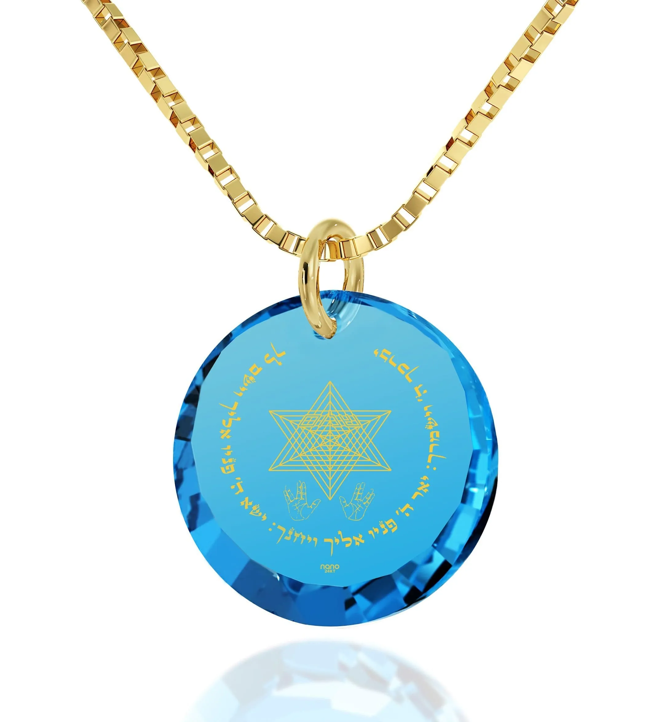 "Priestly Blessing", Gold Filled Necklace, Zirconia