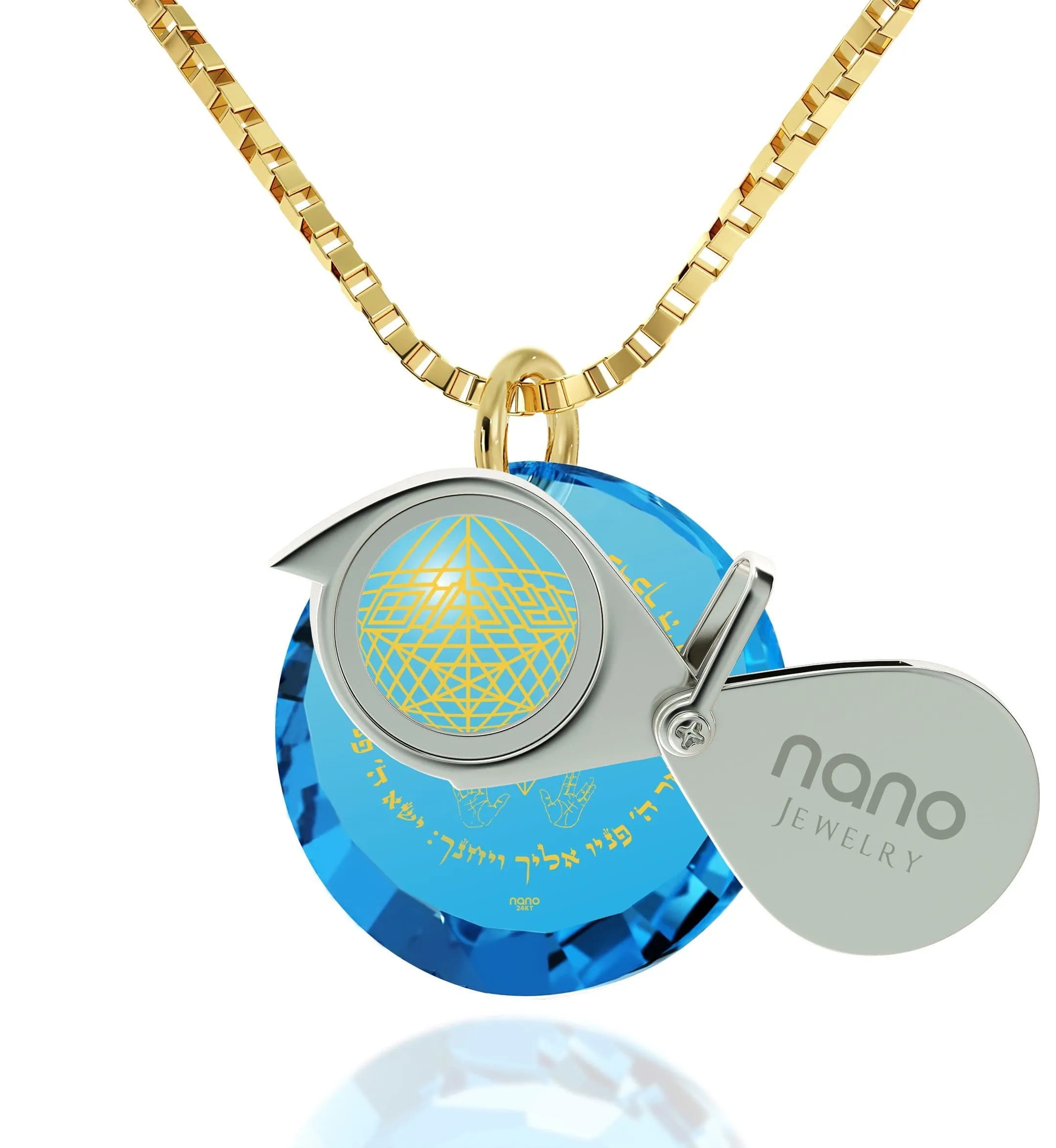 "Priestly Blessing", Gold Filled Necklace, Zirconia