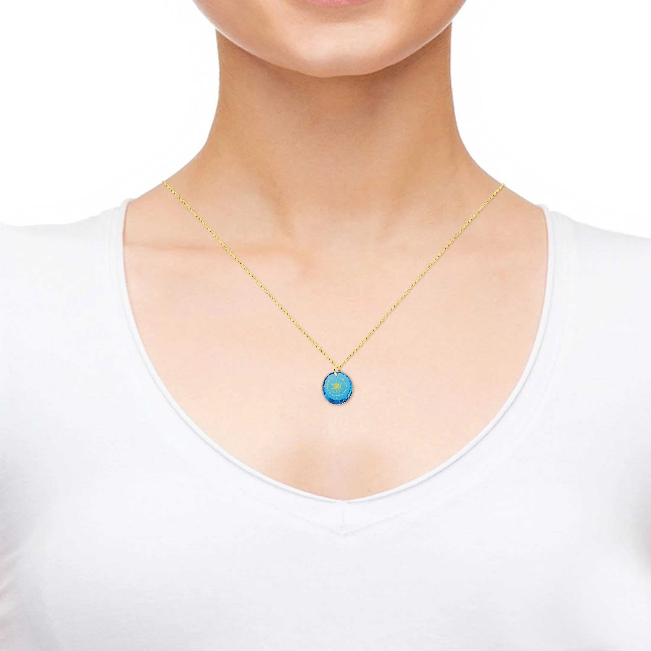 "Priestly Blessing", Gold Filled Necklace, Zirconia