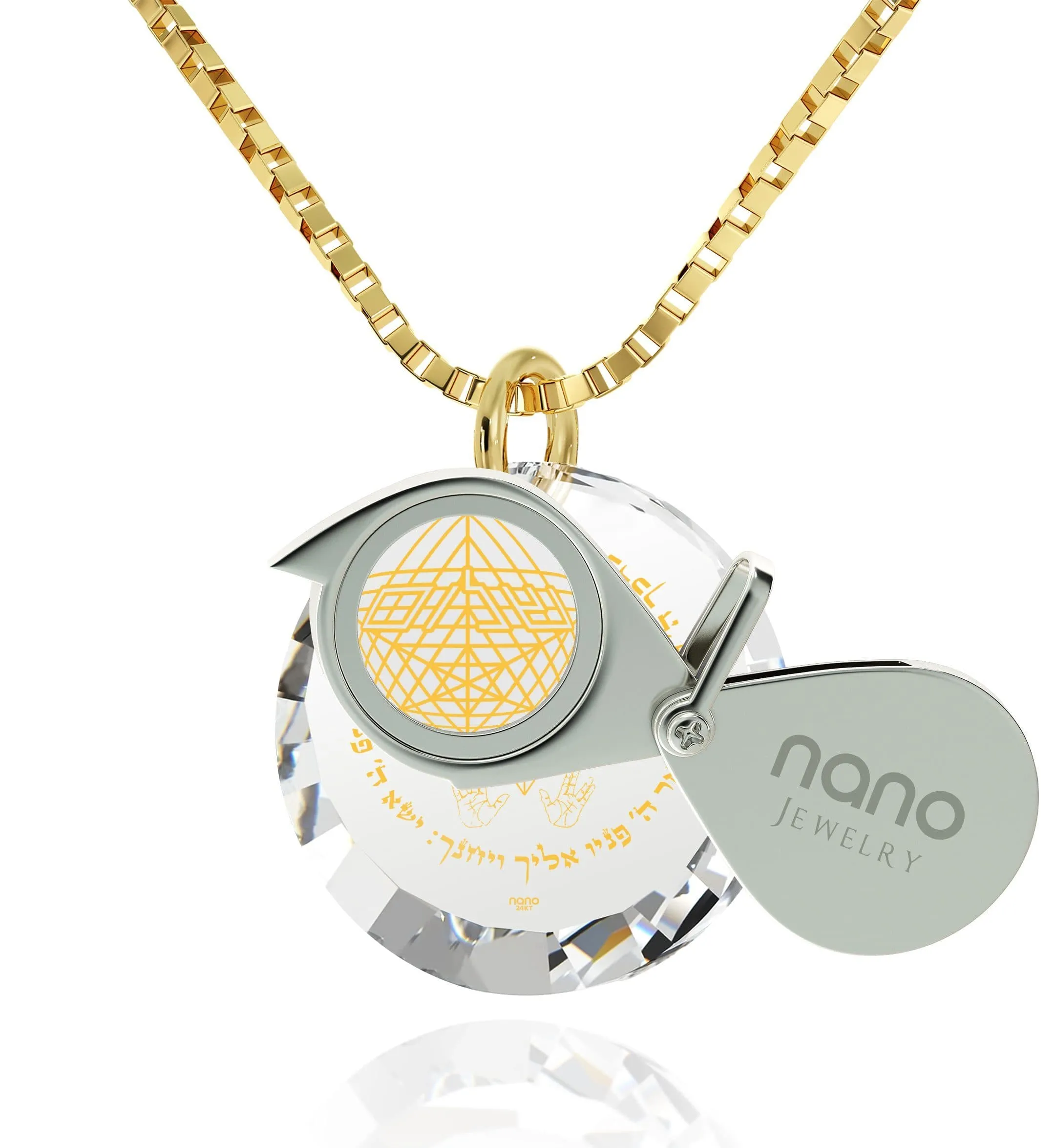 "Priestly Blessing", Gold Filled Necklace, Zirconia