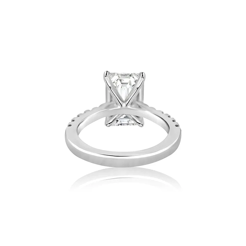 Radiant 4.46ct E VS1 IGI Lab Diamond Platinum Ring
