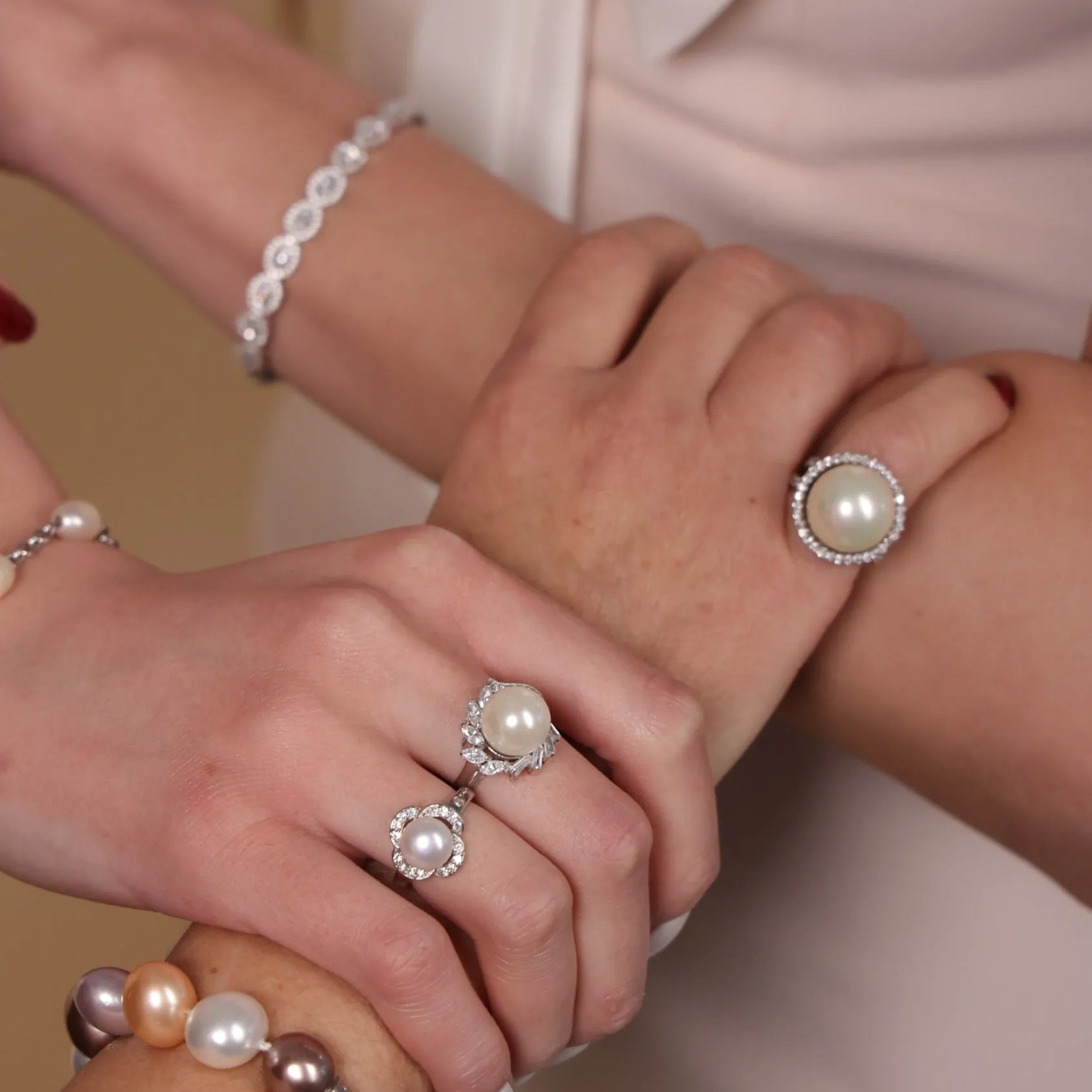 Radiant Blossom Pearl Ring