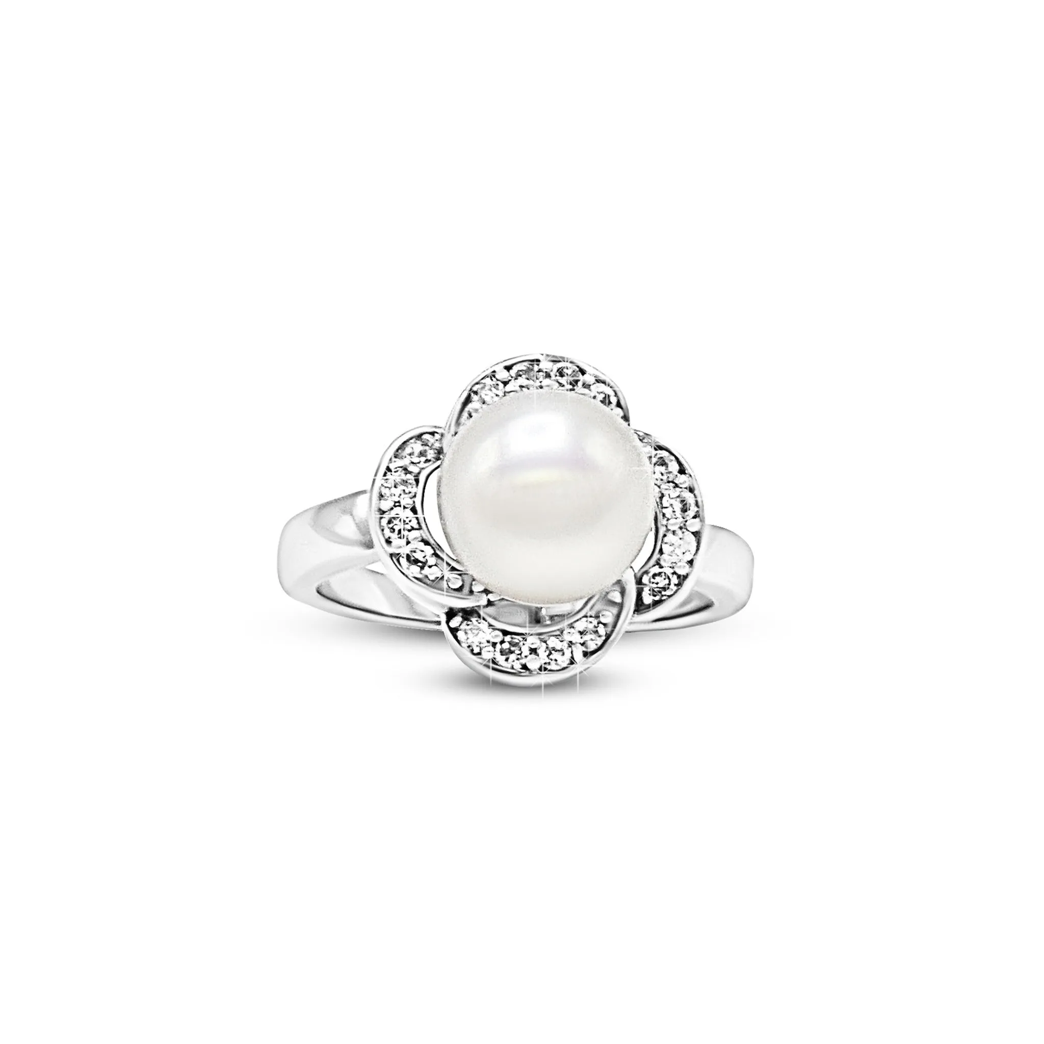 Radiant Blossom Pearl Ring