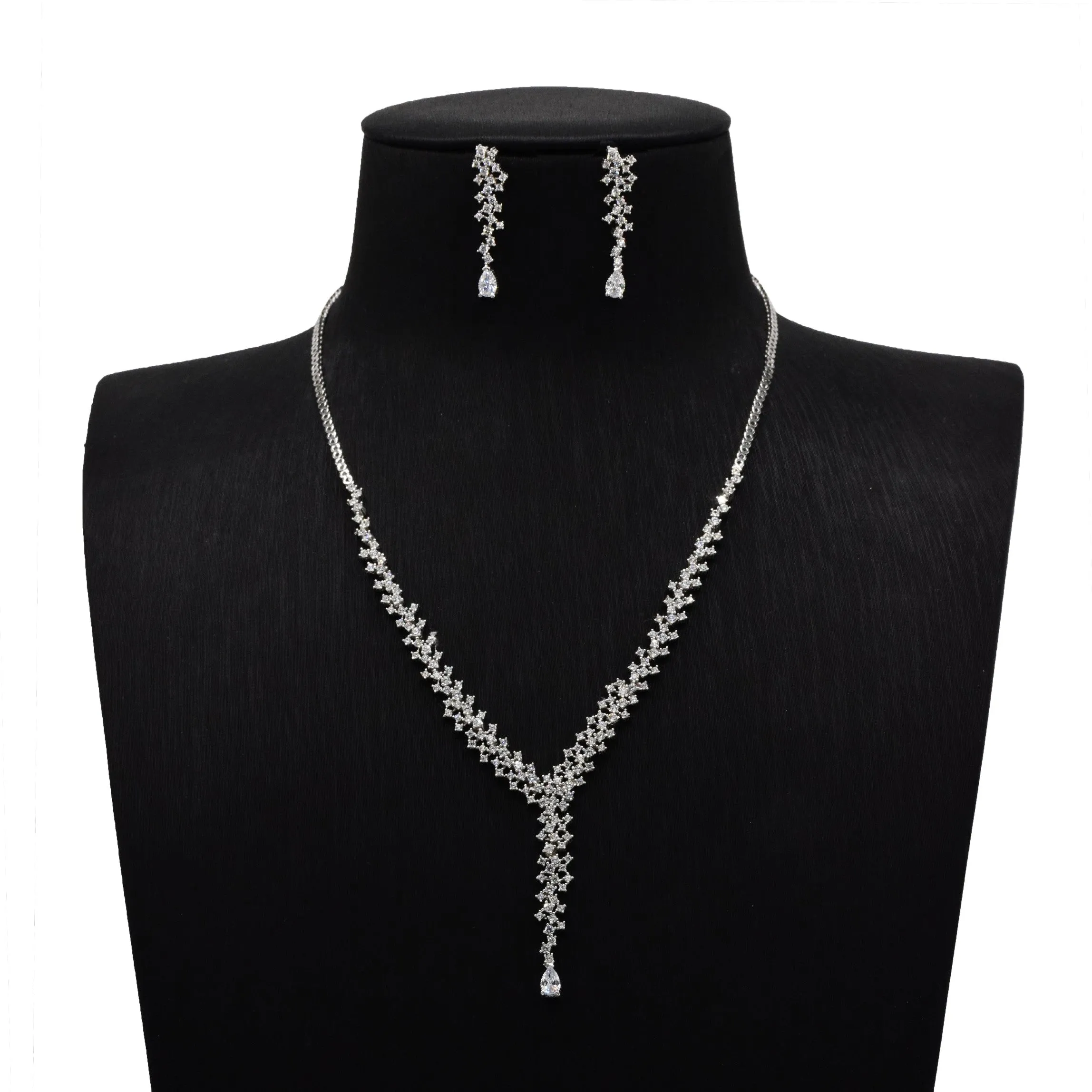 Radiant Cascade Sterling Silver Set