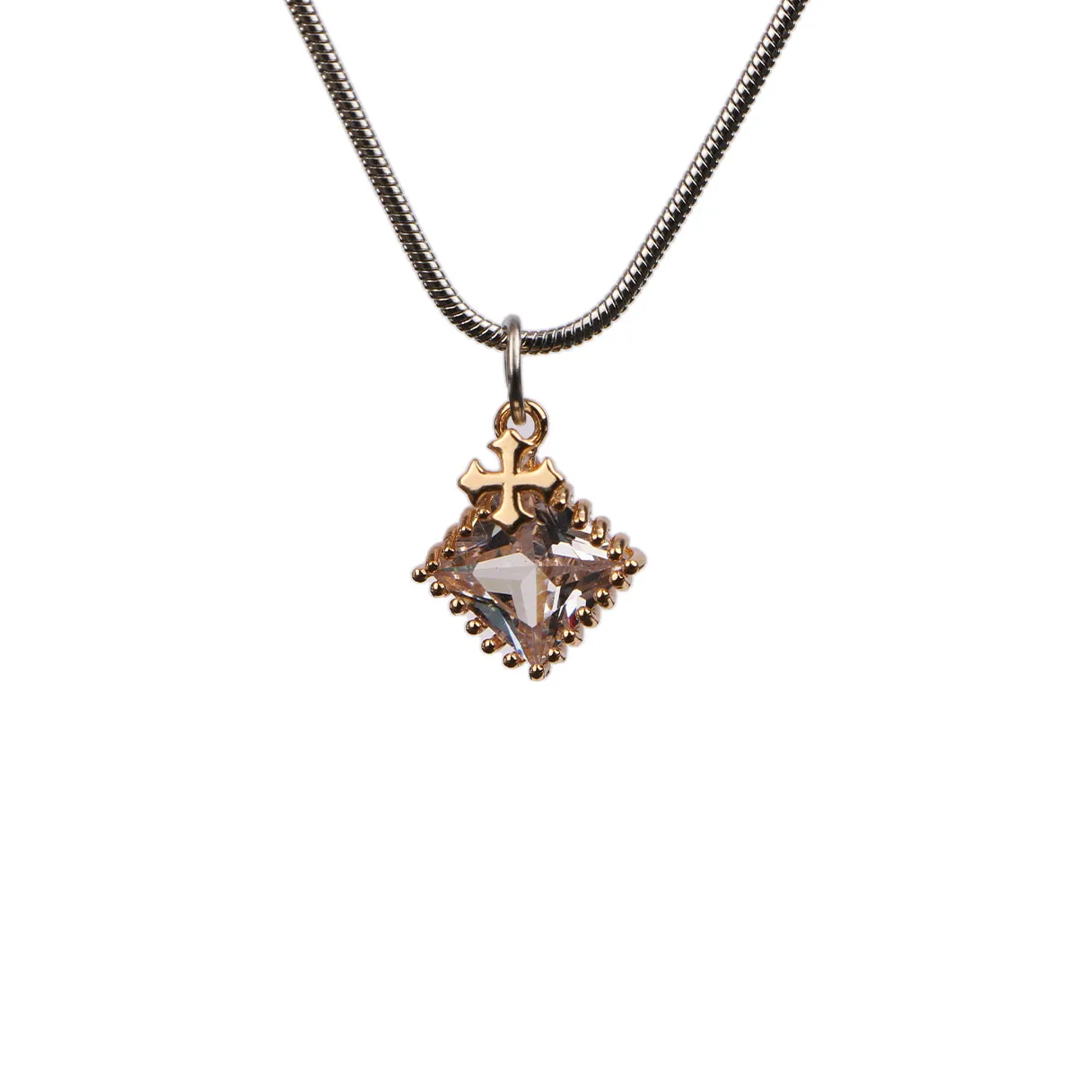 Radiant Cross Diamond Pendant