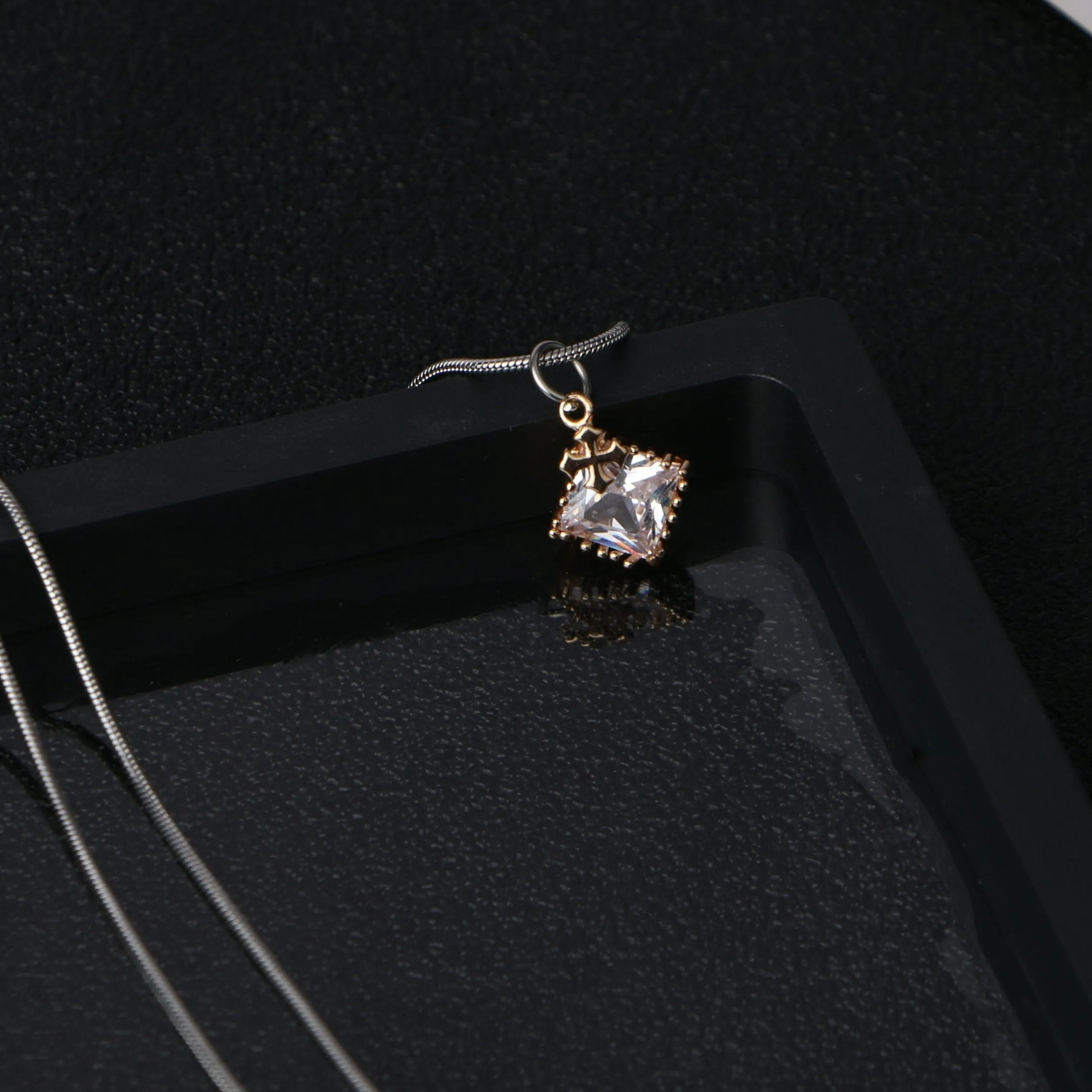 Radiant Cross Diamond Pendant