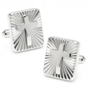 Radiant Cross Stainless Steel Cufflinks