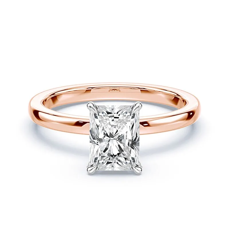 Radiant Cut Pave Prongs Solitaire