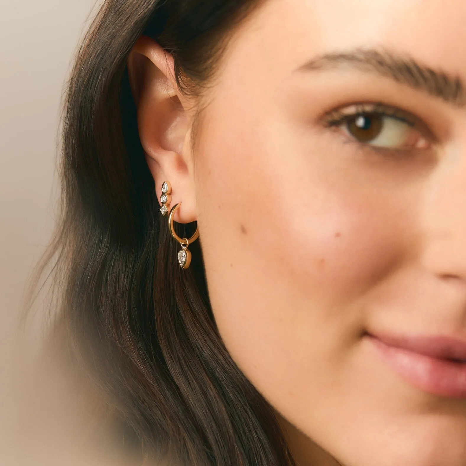 Radiant Dewdrop Hoops
