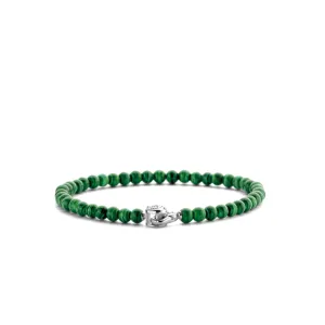 Radiant Green Malachite Bead Bracelet