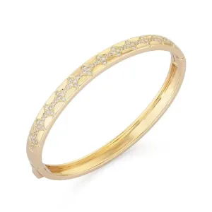 Radiant Stream Diamond Bangle Bracelet