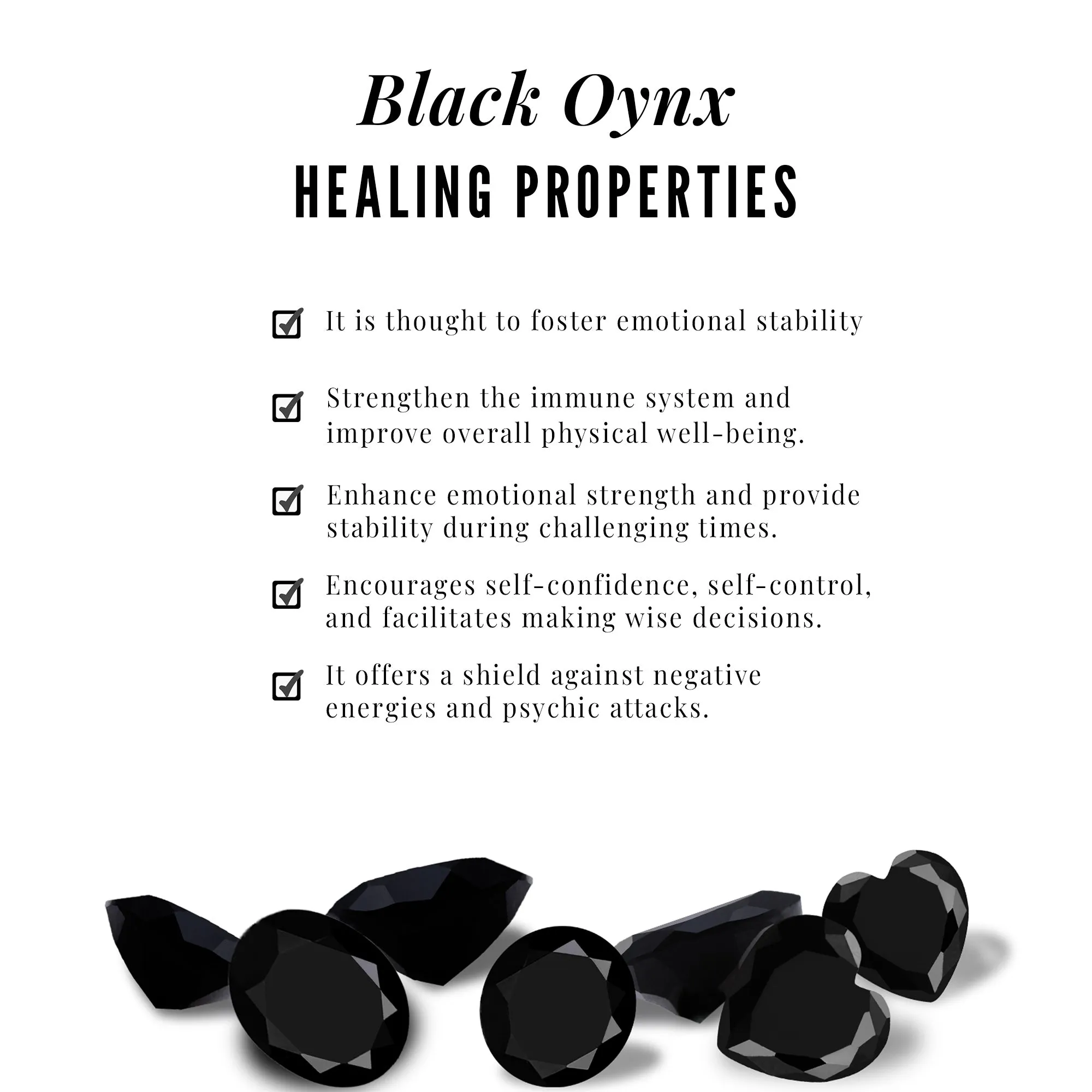 Real Black Onyx Half Eternity Ring with Diamond