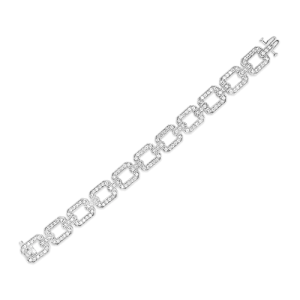 Rectangle Diamond Link Estate Bracelet