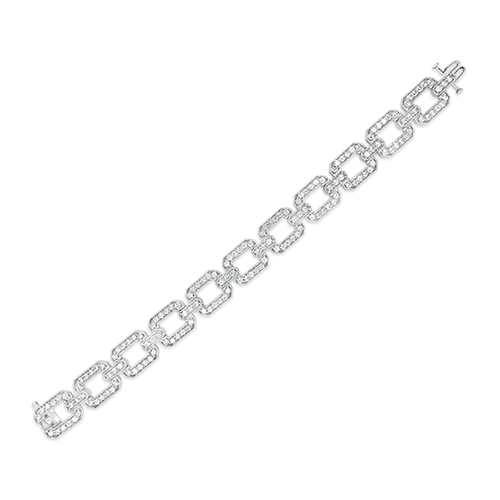 Rectangle Diamond Link Estate Bracelet