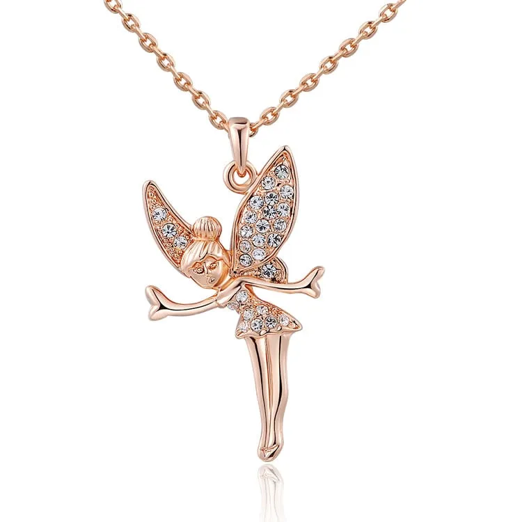 Rose Gold Style Fairy Necklace