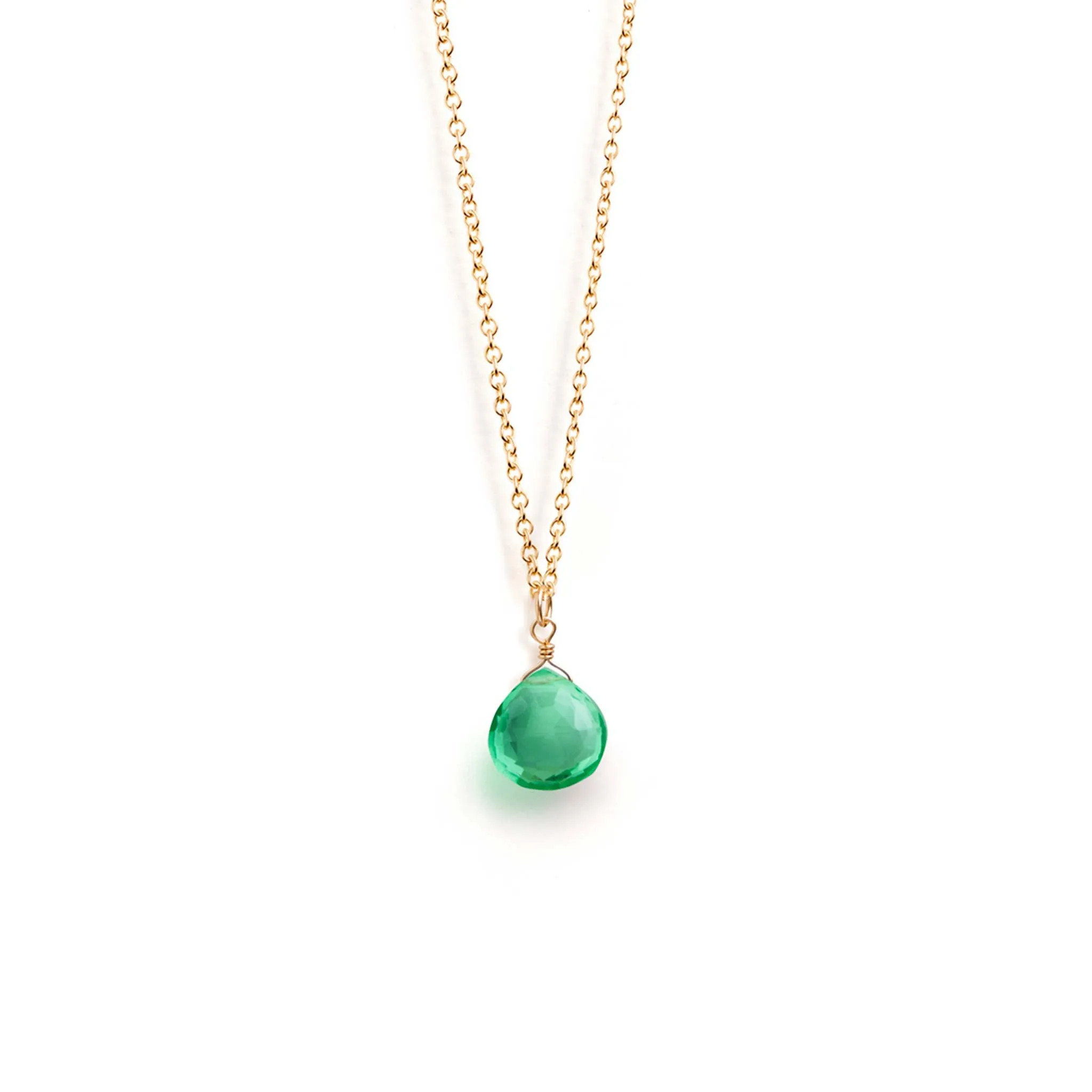 Seafoam Green Quartz Pendant Necklace