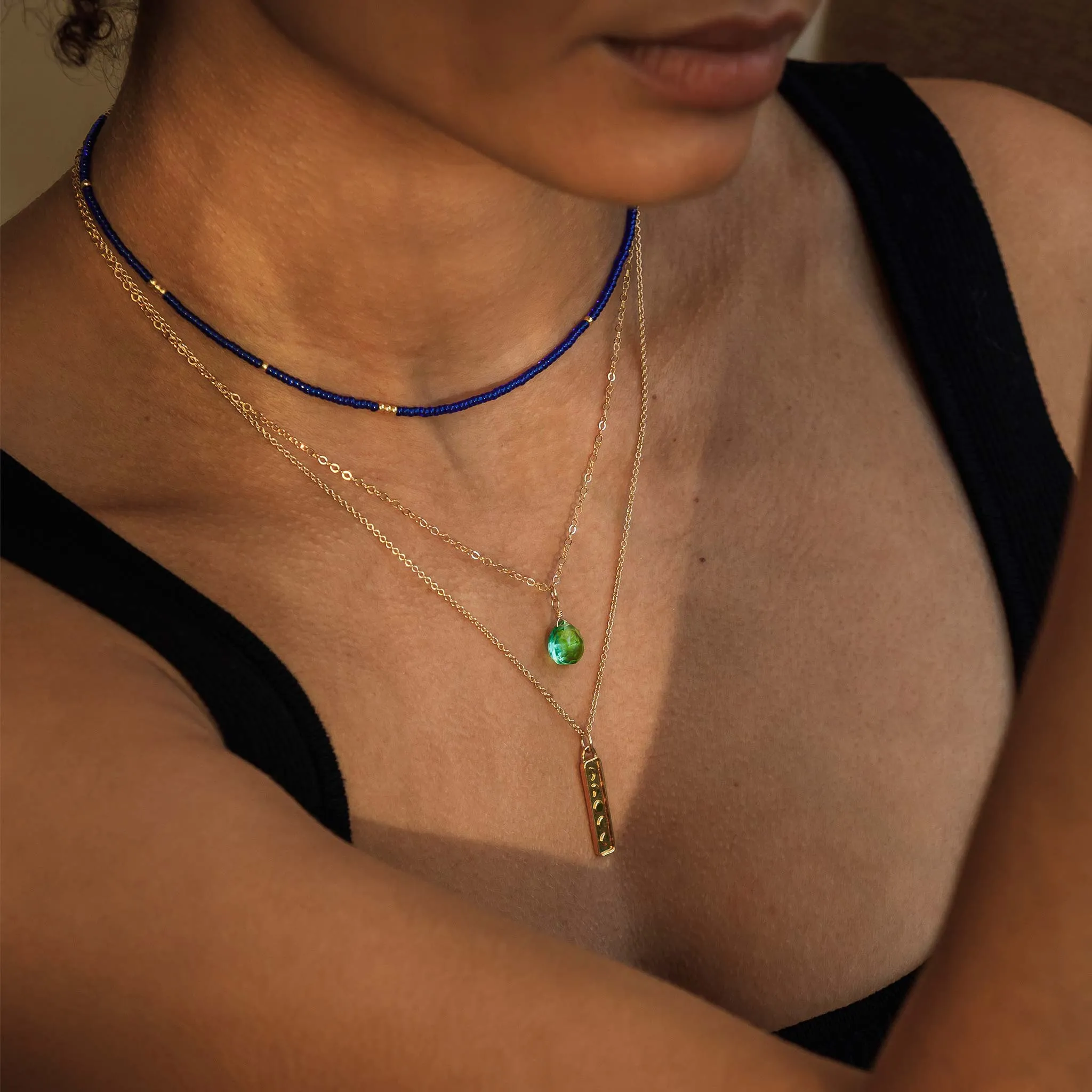 Seafoam Green Quartz Pendant Necklace