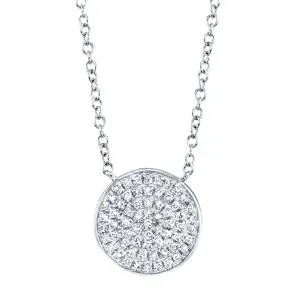 Shy Creation .15ctw Diamond Pave Circle Necklace