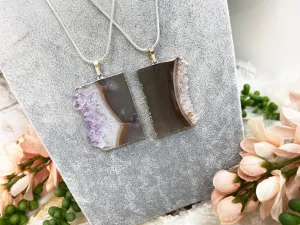 Silver Plated Agate Necklace