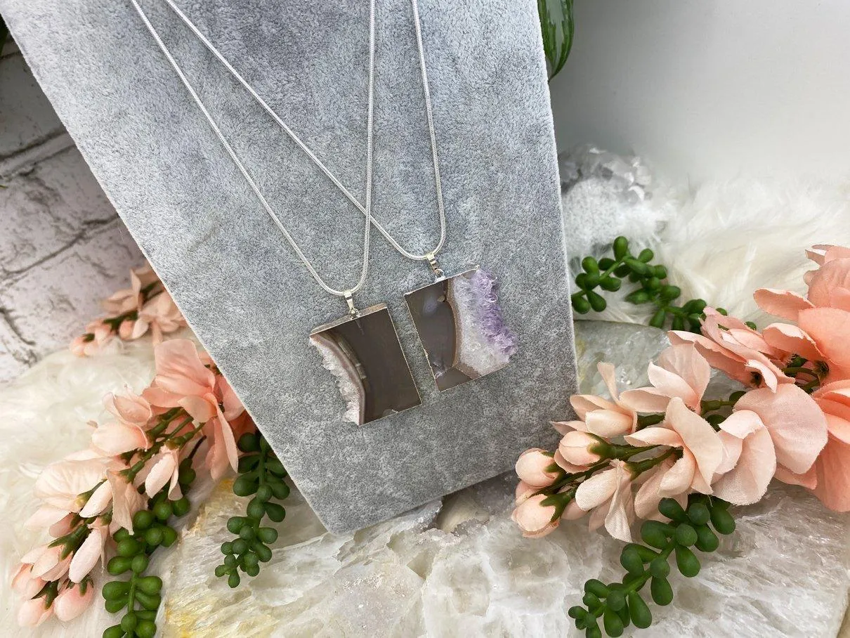 Silver Plated Agate Necklace