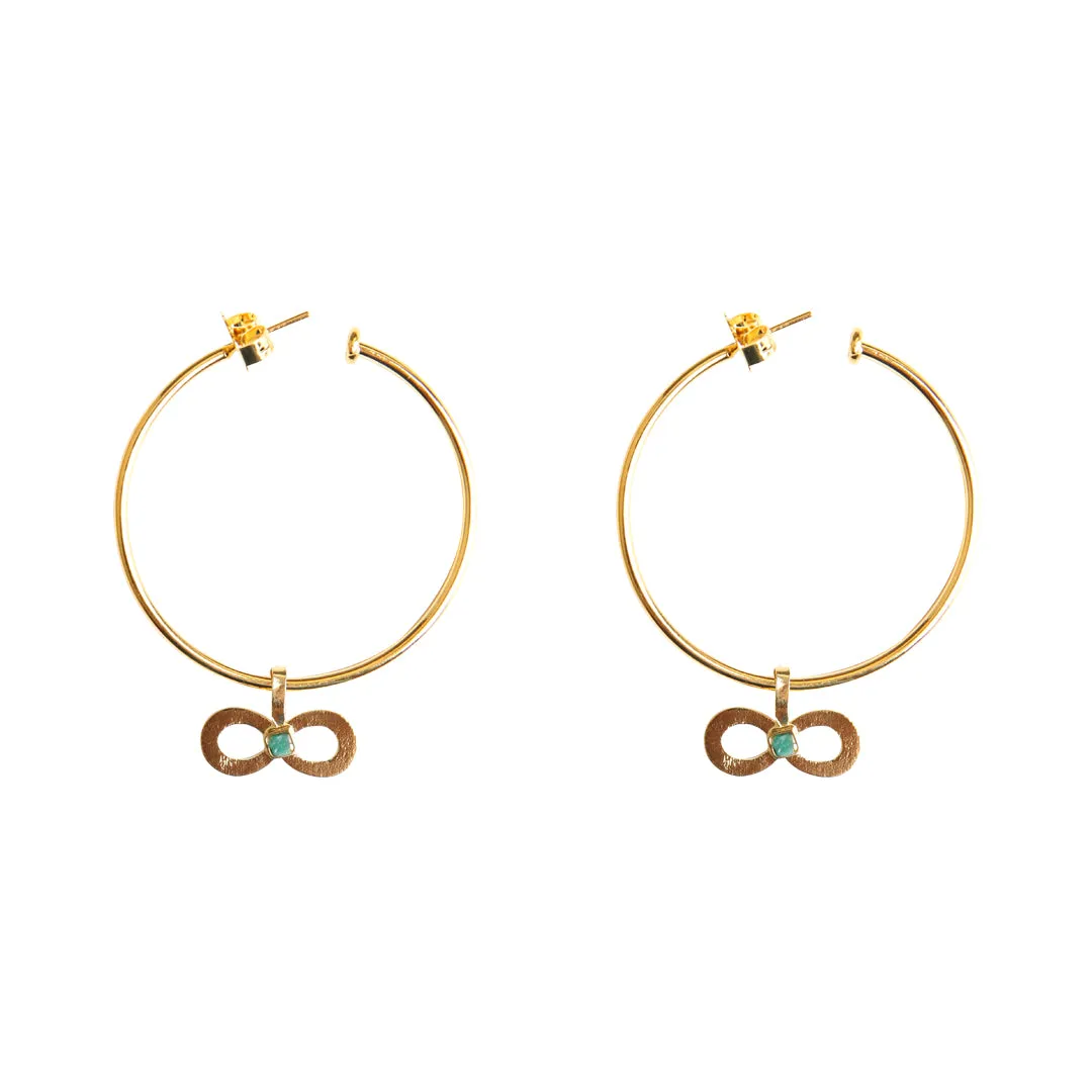Simple Pendant Infinite Earrings