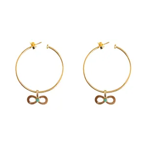 Simple Pendant Infinite Earrings