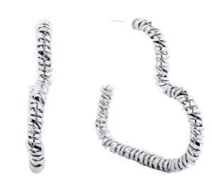 SJE310417 14K Coil Heart Earrings