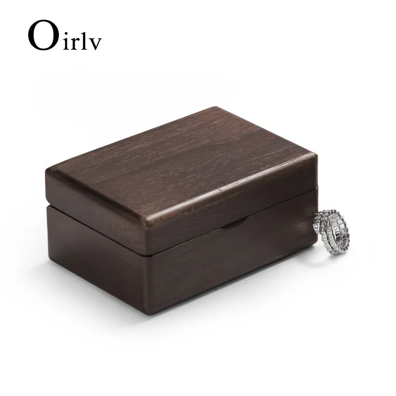 Solid Wood Walnut Ring Box SM166