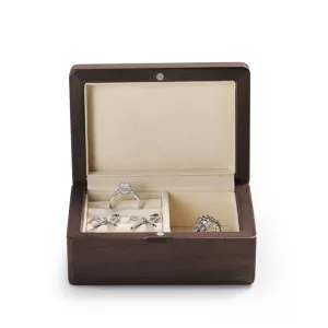 Solid Wood Walnut Ring Box SM166