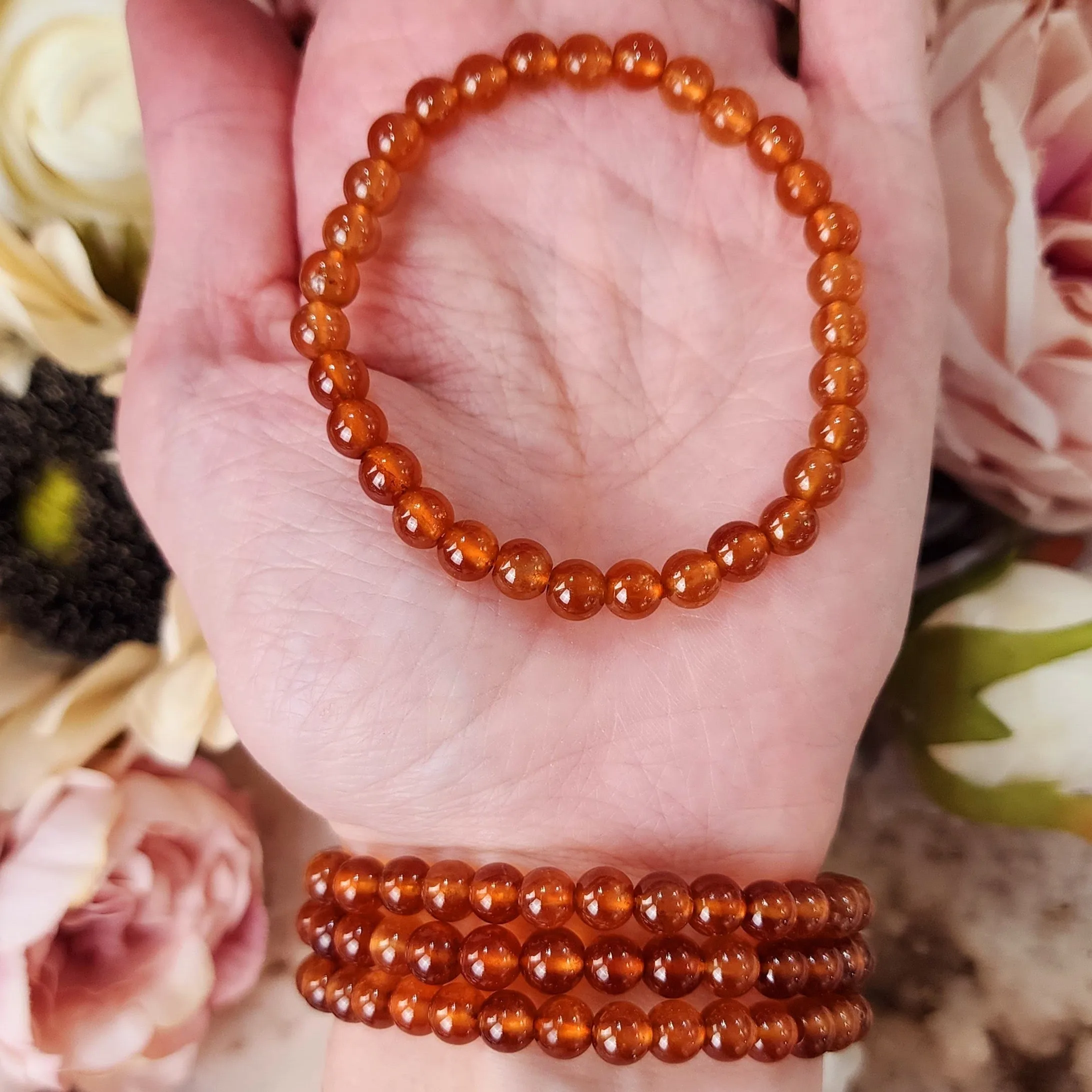 Spessartine Garnet Bracelet (AAA Grade) for Creativity, Intimacy and Manifestation