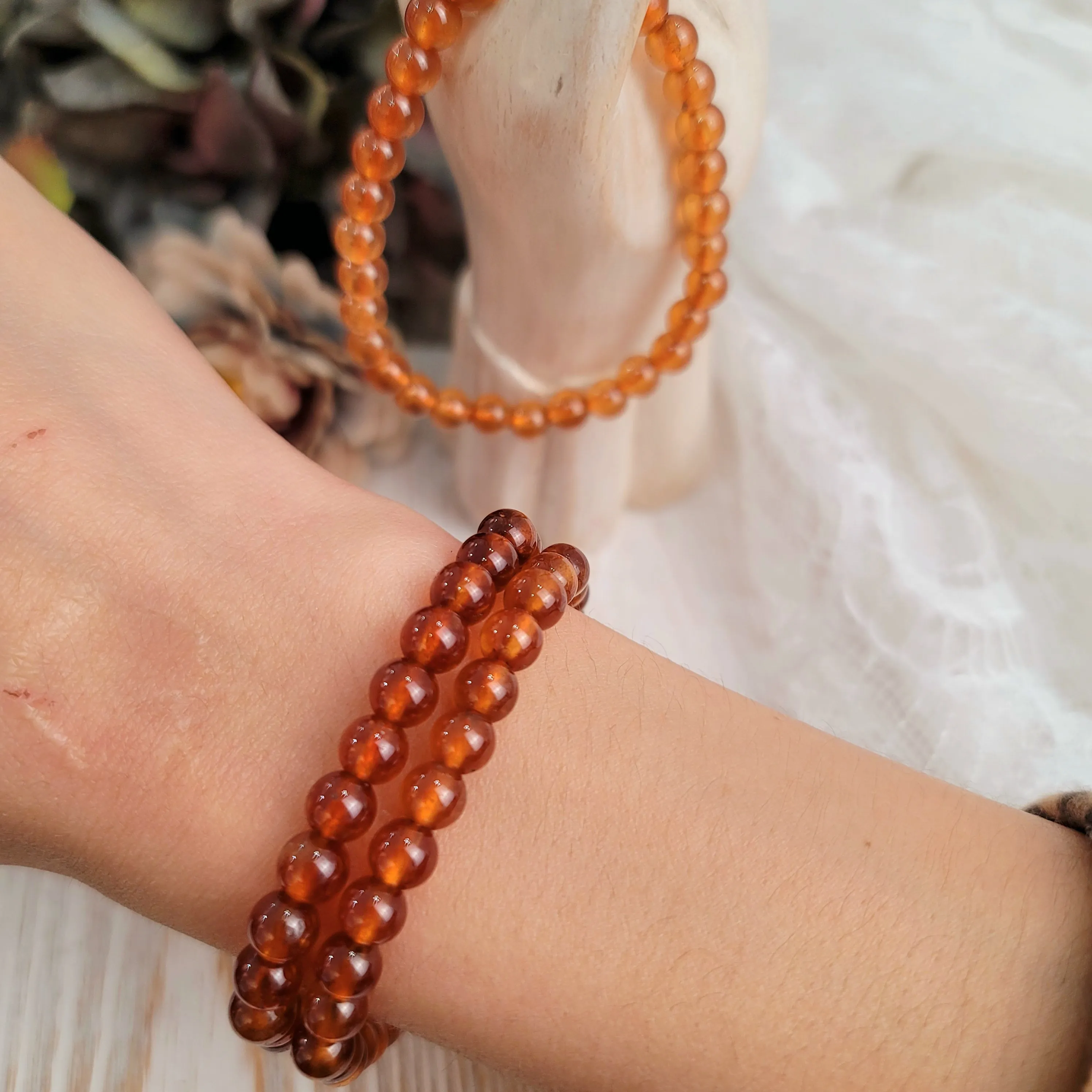 Spessartine Garnet Bracelet (AAA Grade) for Creativity, Intimacy and Manifestation