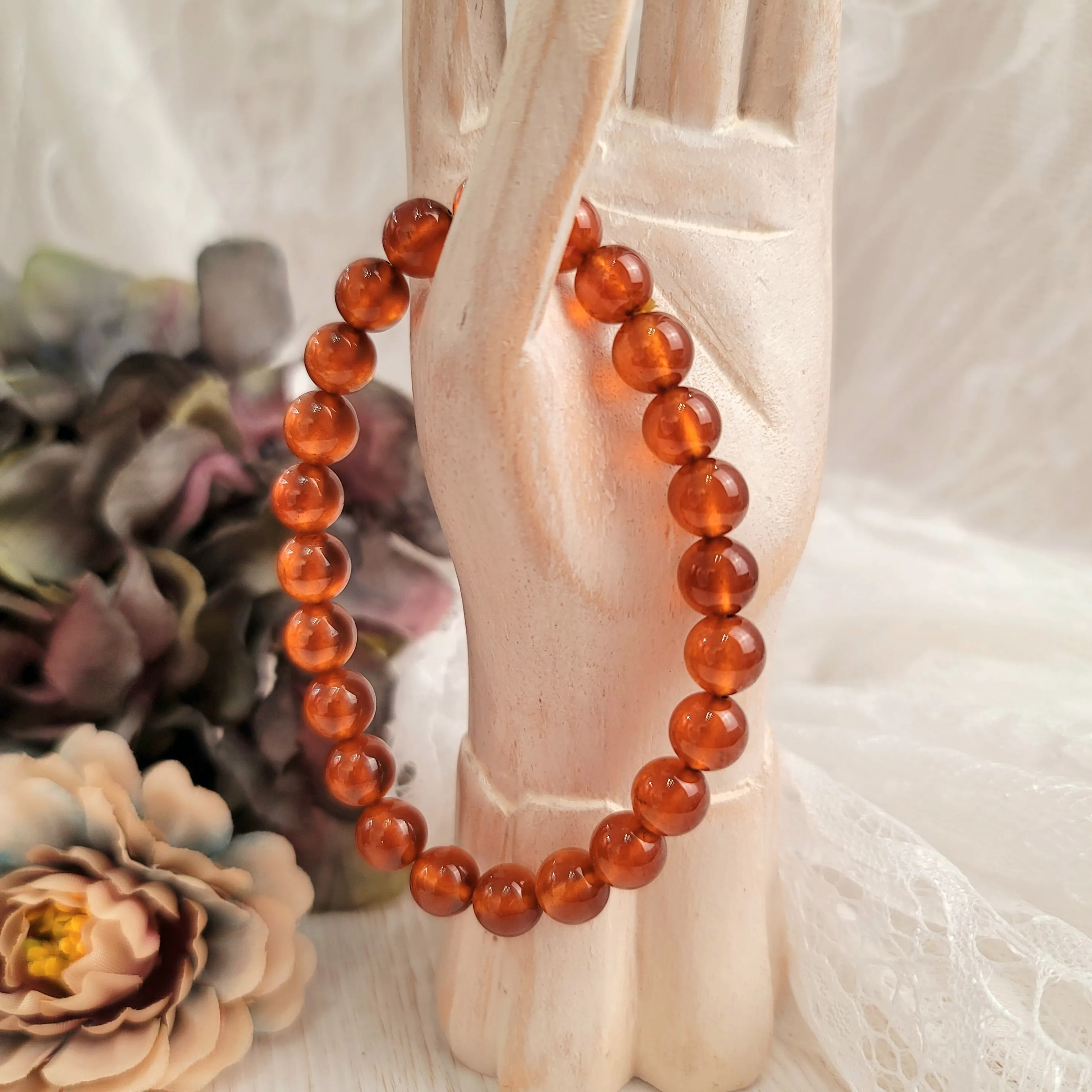 Spessartine Garnet Bracelet (AAA Grade) for Creativity, Intimacy and Manifestation