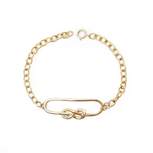 Squircle Infinity Knot gold bracelet