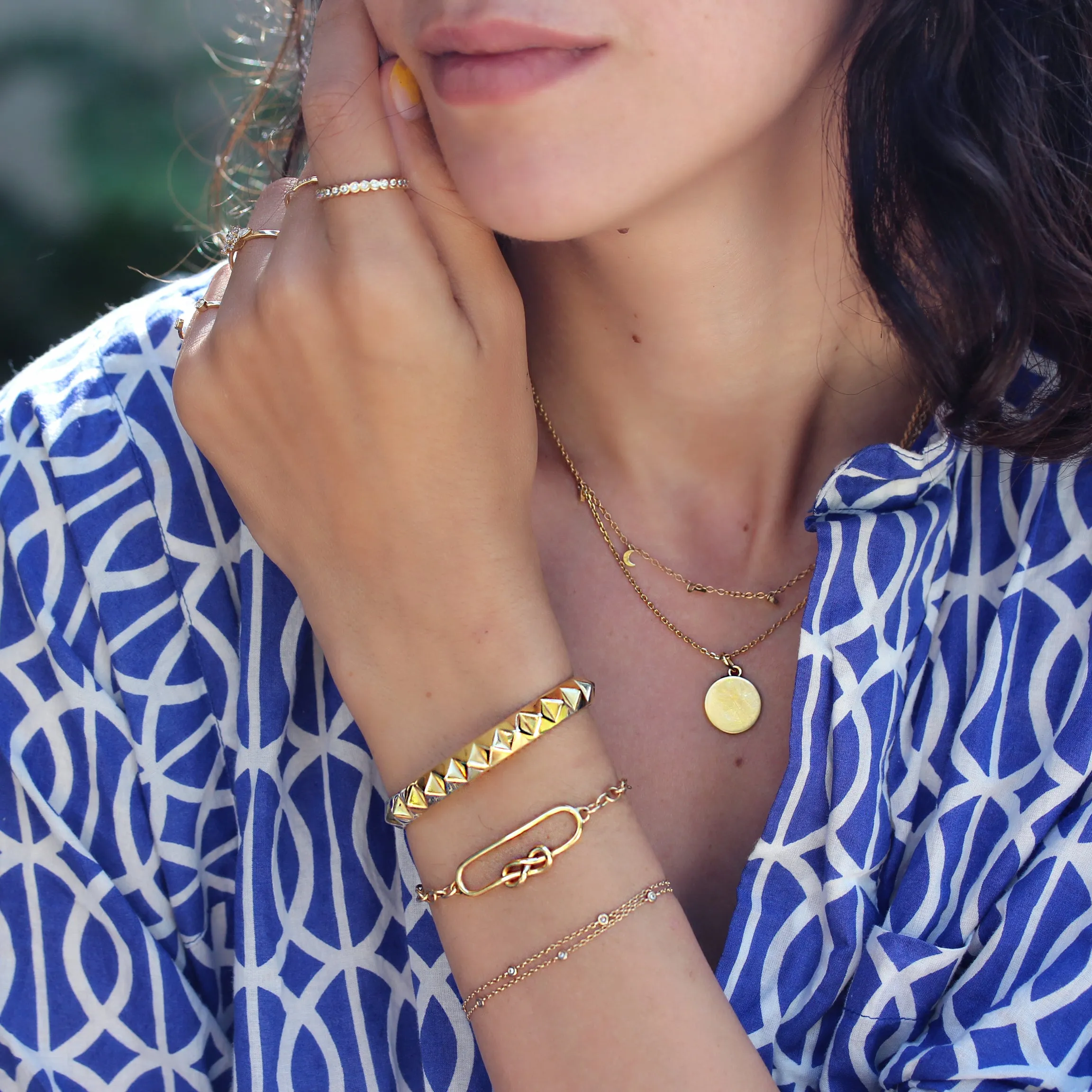 Squircle Infinity Knot gold bracelet